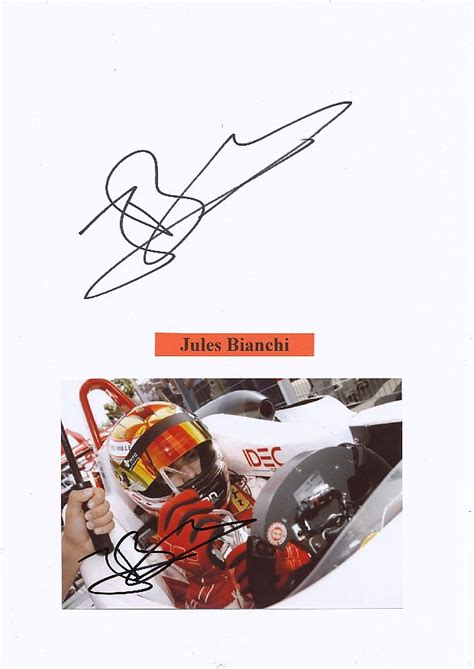 Kelocks Autogramme 2 X Jules Bianchi 2015 FRA Formel 1 Auto