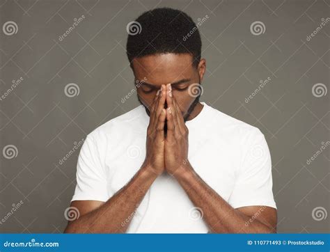 Facial Expression Emotions Serious Black Man Stock Image Image Of