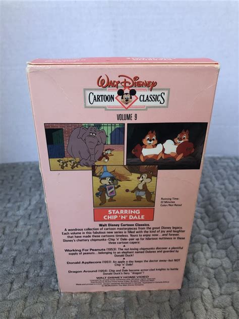 Walt Disney Cartoon Classics V 9 Starring Chip N Dale Vhs 1991