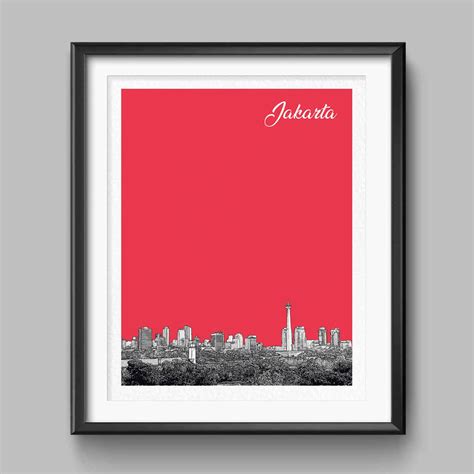 Indonesia Travel Poster Jakarta Travel Poster Jakarta - Etsy