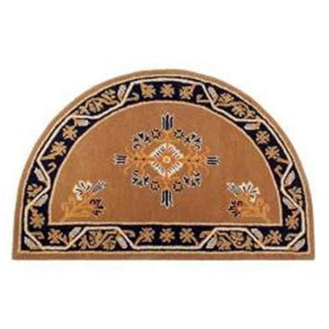 Extra Large Cocoa Jardin Half Round Rug