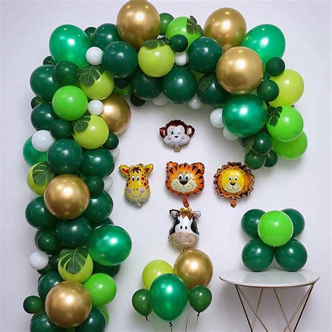 Jungle Balloon Garland Kit Jungle Balloon Arch Kit Jungle Etsy In