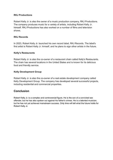 A Convicted Sex Offender S Son Robert Kelly Jr Speaks Out Pdf