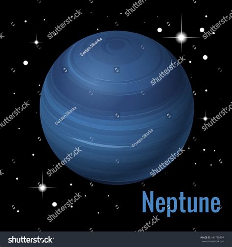 Neptune Eighth Farthest Known Planet Sun Stock Vector (Royalty Free