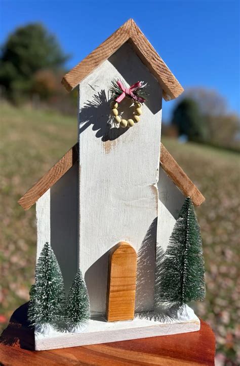 wooden church etsy