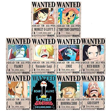 One Piece Wanted Poster Straw Hat Pirates