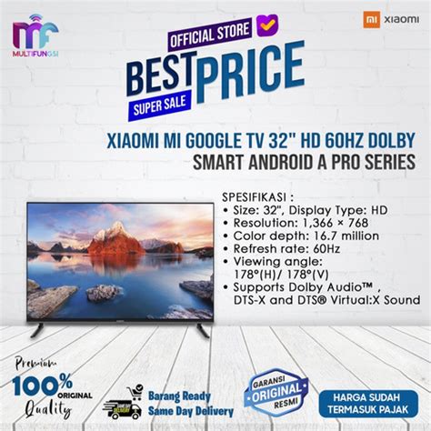 Promo Xiaomi Mi Google Tv A Pro Series Garansi