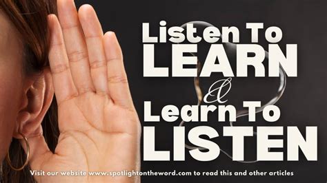 listen  learn learn  listen spotlight   word