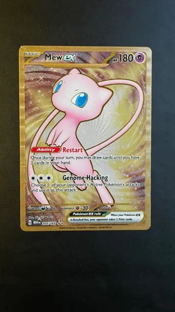 CARTE POKÉMON MEW ex GOLD METAL 205 165 Promo UPC Mew 151 EV3 5 ENG