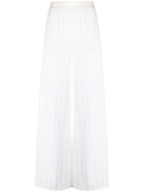 Missoni Zigzag Woven Palazzo Trousers Farfetch