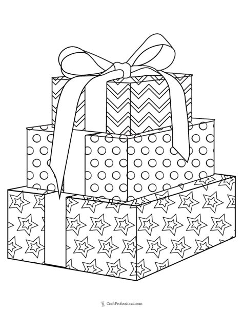 Christmas Presents Colouring Pages