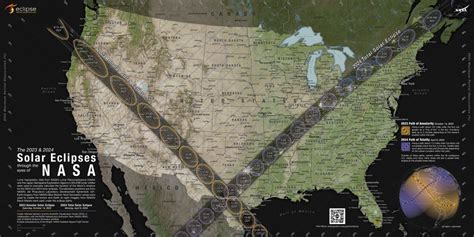 NASA's 2023 and 2024 Solar Eclipse Map - NASA Science