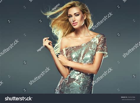 Fashion Photo Stunning Blonde Woman Luxurious Stock Photo Shutterstock