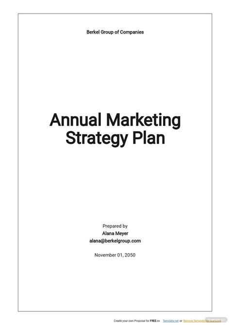Marketing Strategy Plan Template - Google Docs, Word, Apple Pages ...