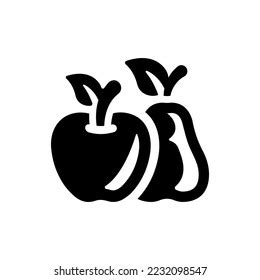 Apple Pear Icon Vector Illustration Stock Vector Royalty Free