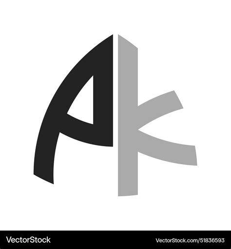 Modern creative pk logo design letter icon Vector Image