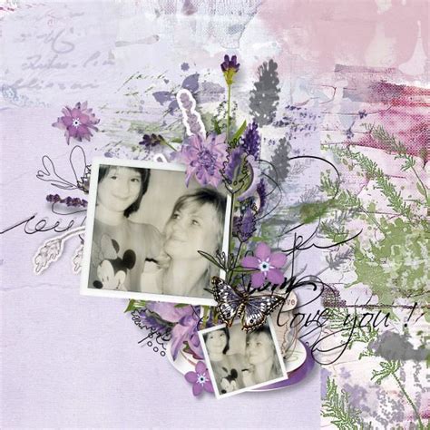 Lavender For Mom Lo2 Lavender Heart Digital Scrapbooking Layouts