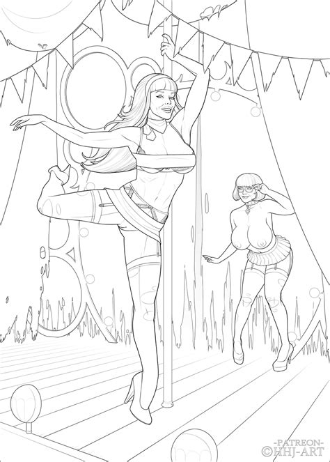 Patreon Strippers Daphne Velma Lineart By Highheeledjill Hentai Foundry