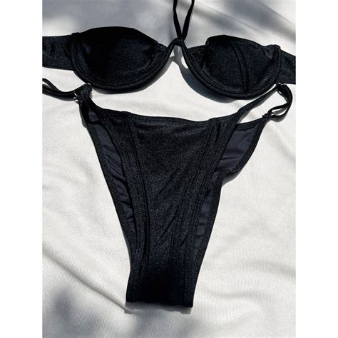 Bikini Set Push Up Bikinis Sexy Swimwear Women Patchwork Swimsuit Halter Bathing Suits Thong Biquini