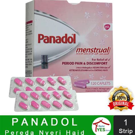 Jual Panadol Menstrual Pink Strip Isi 10 Datang Bulan Haid