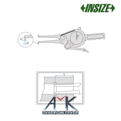 Нутромер для внутренних канавок (аналоговый кронциркуль для внутренних ...