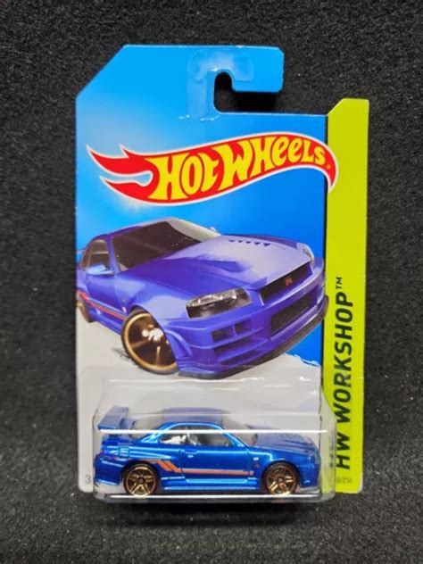 Hot Wheels Nissan Skyline Gt R R Hw Workshop In Blue Picclick Uk