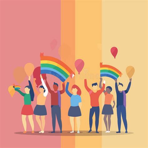 Dia Do Orgulho Lgbt E Desfile Gay Mensal Ilustração do Vetor Ilustração de vetor parada