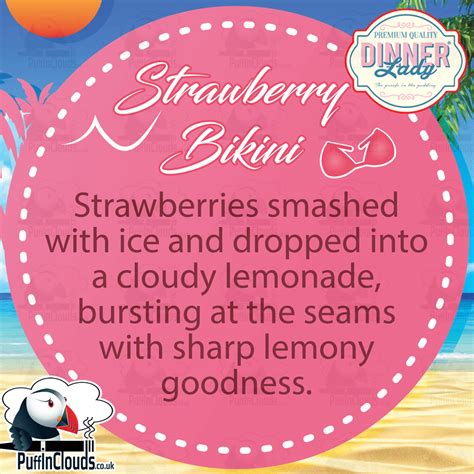 Dinner Lady Strawberry Bikini E Liquid Pack Puffin Clouds Uk