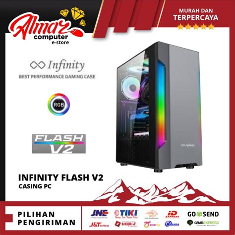 Jual Casing INFINITY FLASH V2 RGB Tempered Glass ATX Gaming Case