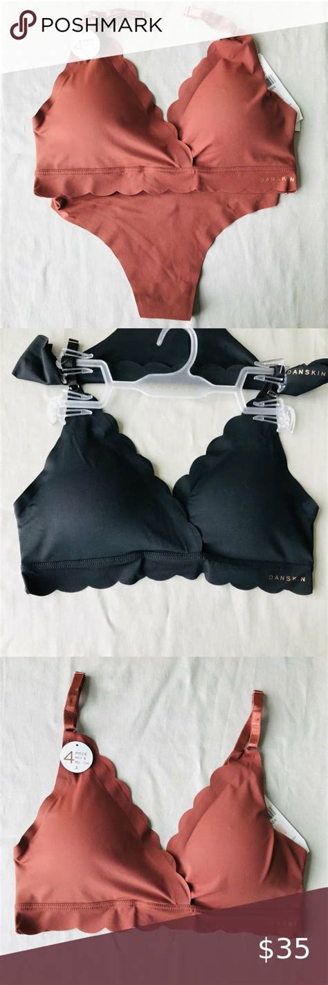 Danskin 4 Piece Matching 2 Lounge Bras 2 Tang Lounge Bra Danskin Bra