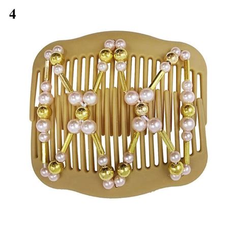 Pince Barrette Pince Cheveux Lastique En Perles Pour Femmes