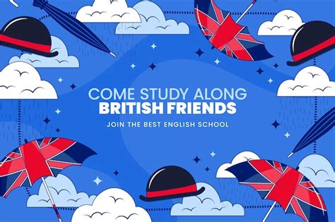 Free Vector And Drawn Background For English School