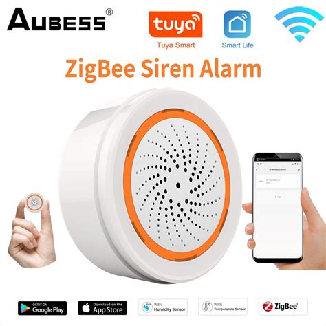 In Neo Tuya Smart Zigbee Wifi Siren Alarm Temperature Humidity