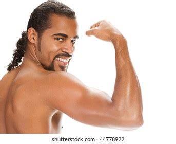 Naked Muscular Man Isolated On White Stock Photo 38766157 Shutterstock