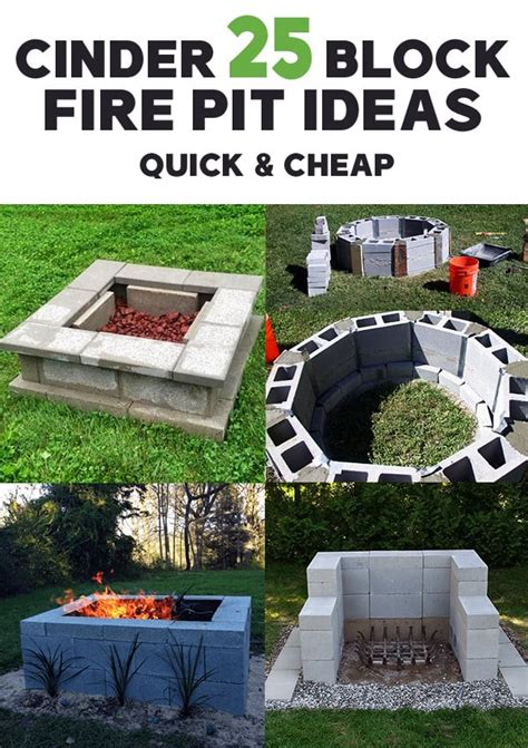 How To Build An Outdoor Fire Pit With Cinder Blocks Outdoor Lighting