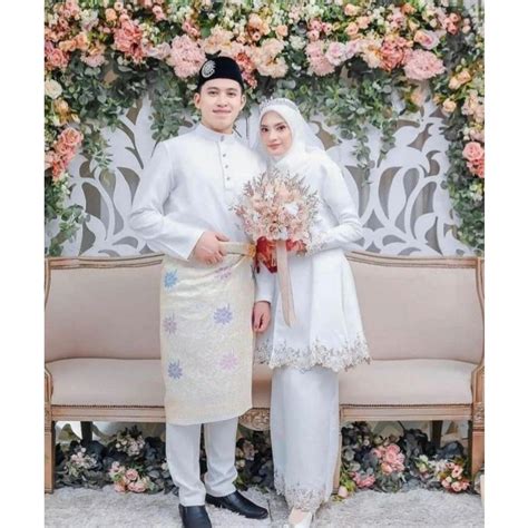 Jual Gaun Pengantin Muslimah Simpel Melayu Malaysia Gaun Akad Wedding