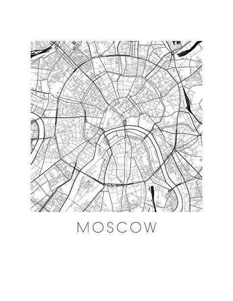 Карта москвы черно белая - Фото подборки 2