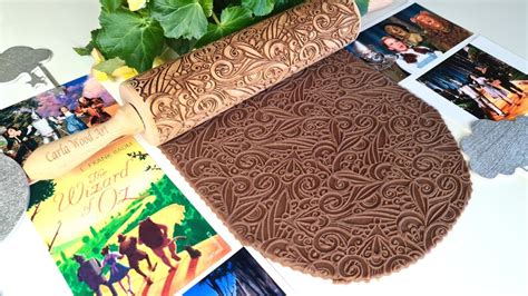 Wizard Oz Embossing Wooden Rolling Pin Laser Deep Engraved Hq Etsy