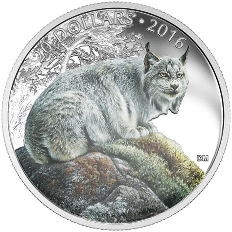 2016 Canadian 20 Majestic Animals The Canadian Lynx 1 Oz Fine