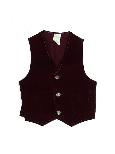Unbranded 100 Cotton Burgundy Vest Size 4t 50 Off Thredup