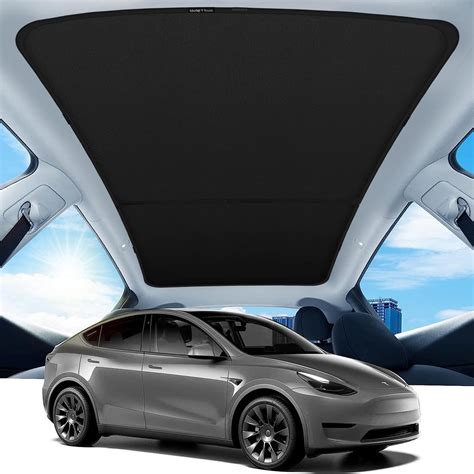 Amazon BASWEY Tesla Model Y Sunshade Roof Foldable Glass Roof