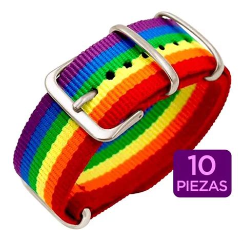 Pzs Pulsera Arco Ris Lgbt Pride Orgullo Gay Brazalete Mercadolibre