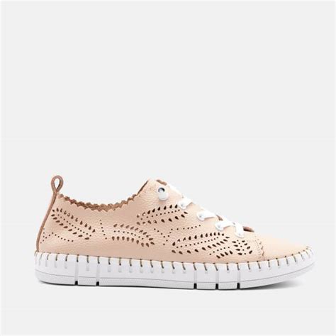 CRETA 014 Sneaker de piel cómoda y flexible con Memory Gel Talla 36 Colores Piel Nude