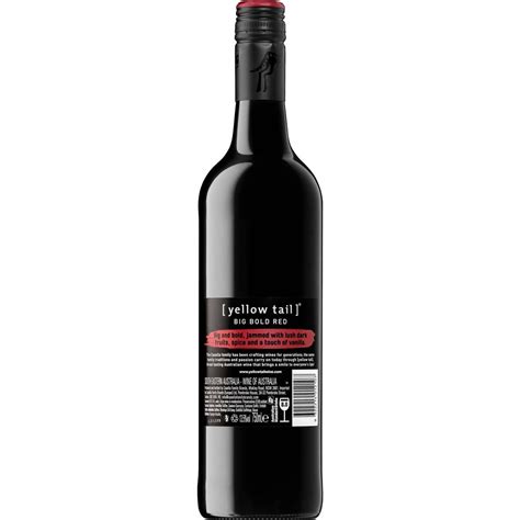 Yellow Tail Big Bold Red 750ml Bottle Woolworths