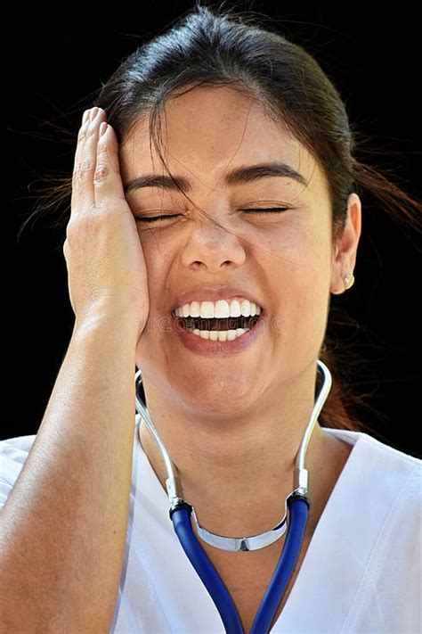 Latina Nurse Shouting Stock Photo Image Of Loudly Latin