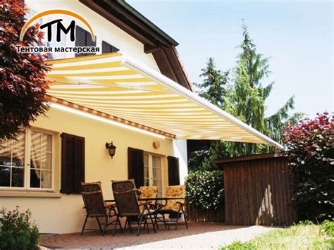 Маркиза для террасы: выбор тентов и навесов, типы маркиз и ткани для ...
