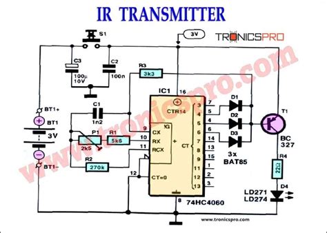 Ir Transmitter Circuit Diagram Infrared Tronicspro