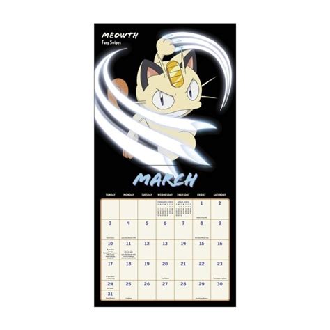 Pok Mon Moves Wall Calendar Pok Mon Center Official Site