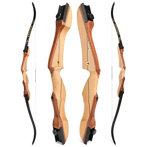 Archery Recurve Bow 66 68 70 Takedown 14 40lbs Wooden Target Hunting