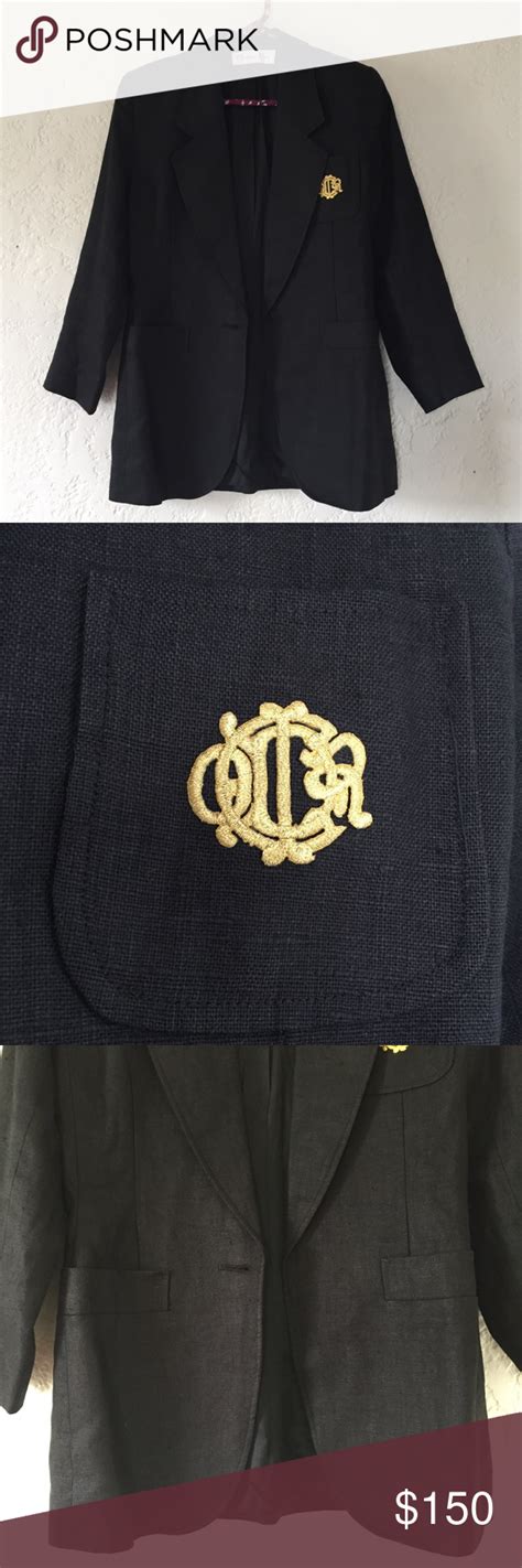 Vintage Christian Dior Monogrammed Blazer Auth